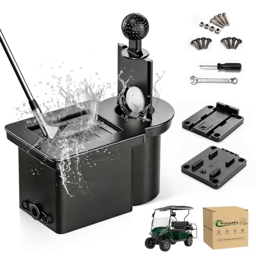 ProCartFit Golf Cart Ball Washer & Club Cleaner Kit 2-in-1 Golf Ball Cleaner & Golf Club Cleaner Detachable OEM Replacement for EZGO Club Car Yamaha Golf Cart Accessories