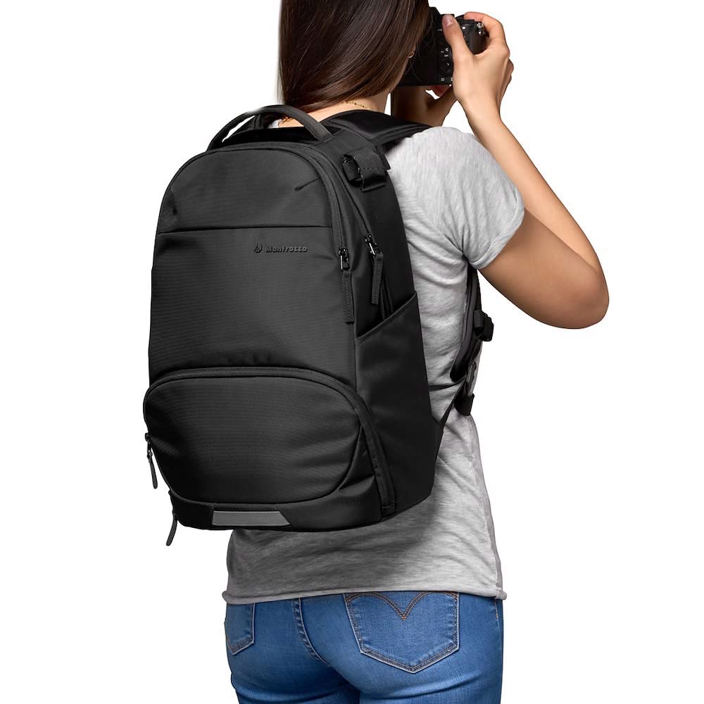Manfrotto Advanced Active III Mochila para Cámara y Portátil, para Cámara Réflex/sin Espejo con Objetivos, Divisores Acolchados Intercambiables y Soporte para Trípode