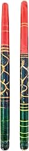 AANIJ® Sankheda Wooden Traditional Dark Printed Wooden Dandiya Sticks for Navratri Garba Dance Stick Multicolor for Navratri Garba Night 15-Inches (5 Pair)