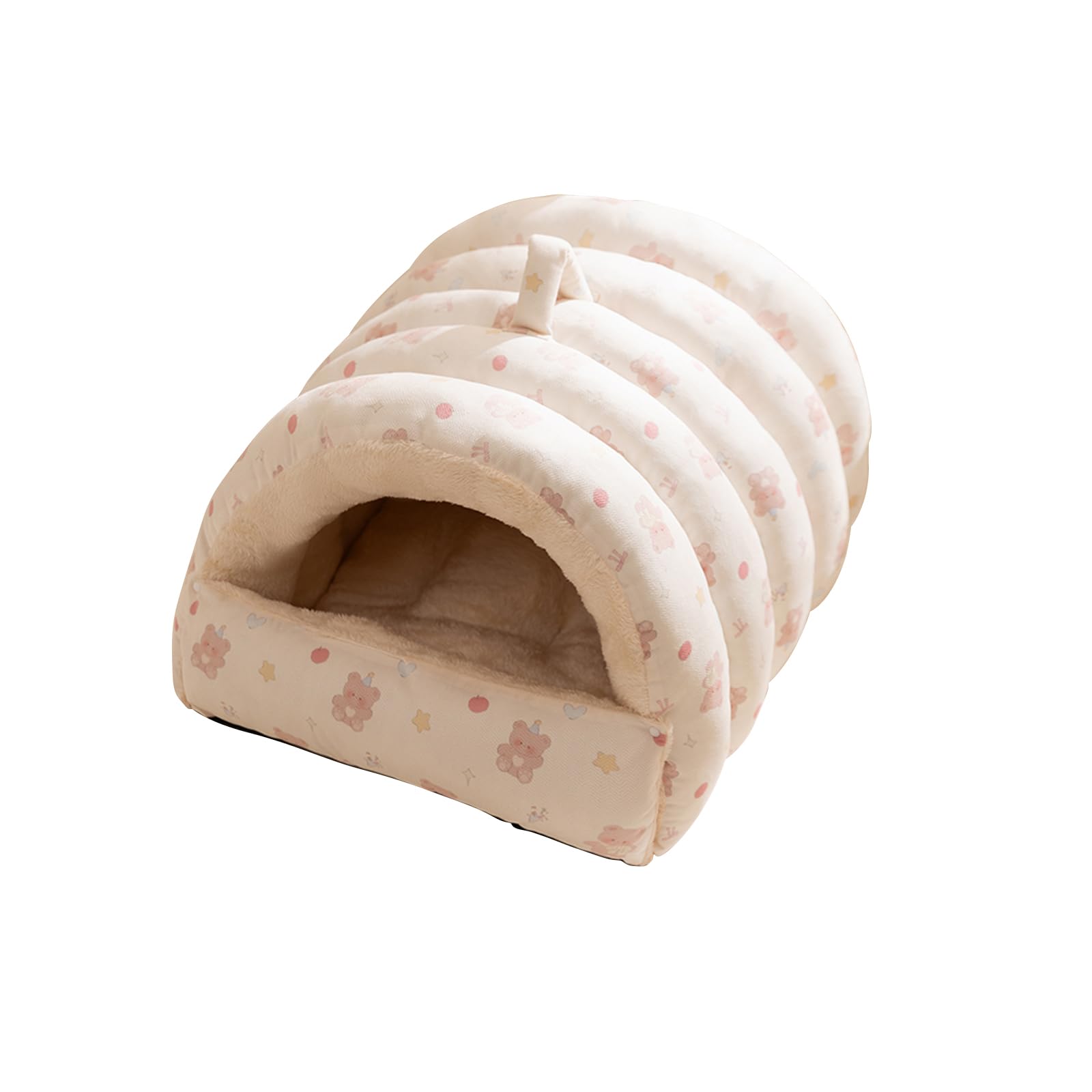 Galatée Cat Cave Bed, Warm Dog Bed With Anti-Slip Bottom, Cute Cat House, Cozy Kitten Tent, Super Soft Calming Pet Bed(2XL, White)
