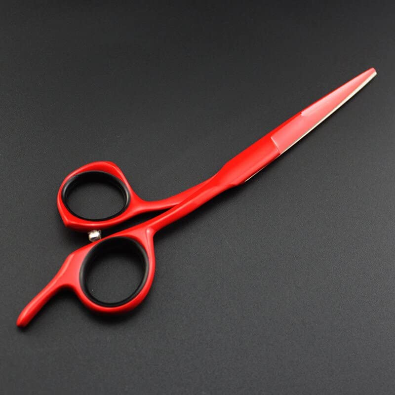 Ciseaux de coiffure barbier 15 cm en acier japonais 440 rouge pour coupe de cheveux