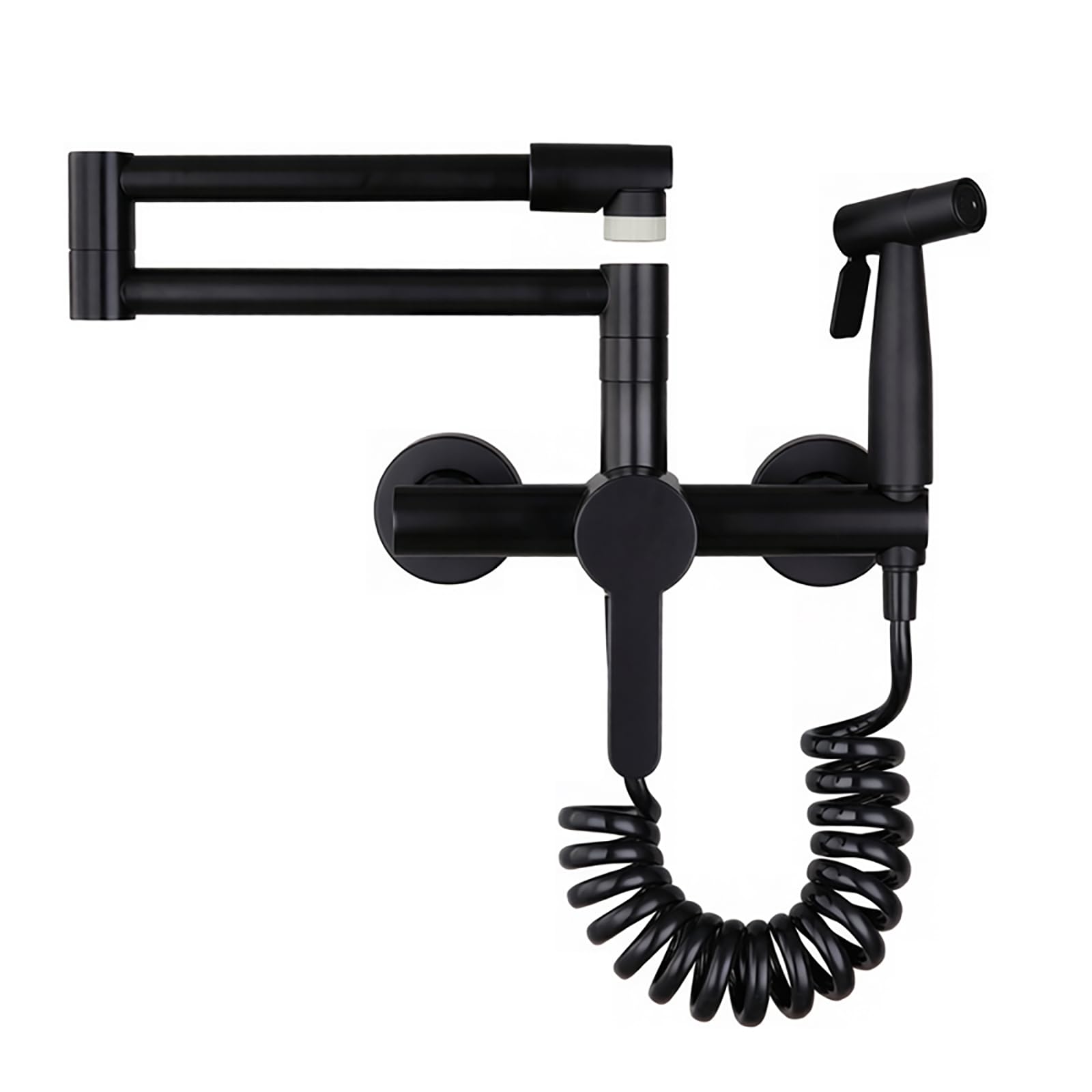 Robinet mural cuisine douchette rabattable mitigeur monocommande noir