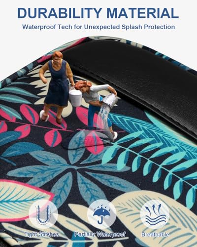 Image of Capolo Sling Bag for Women Men Waterproof Crossbody Bags for Women Trendy Casual Fanny Pack with Convertible Shoulder Strap Chest Bag for Travel Hiking(Blue Leaves, Medium)