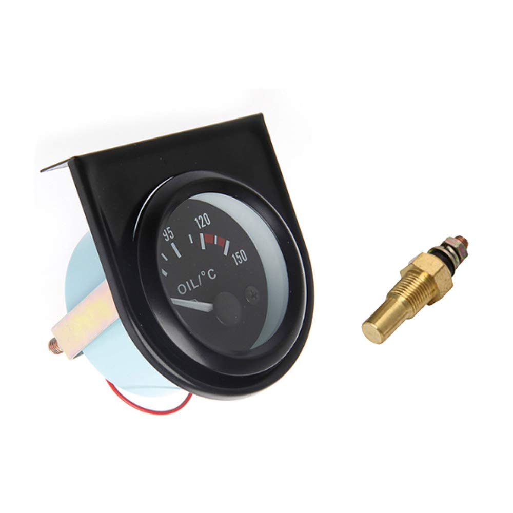 Manometro Universale 12V 52mm LED Bianco Temperatura Olio