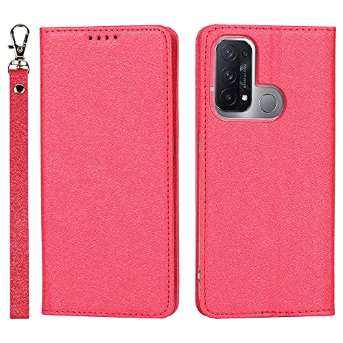 OPPO Reno5 A ケース 手帳型 カバー オッポ reno5 a 手帳ケース oppo reno5 a case Zouzt PUレザー製 ストラップ付き スタンド機能 カード収納 内藏マグネット 耐衝撃 滑り止め 5色 レッド