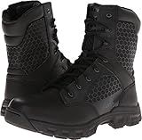 Bates Men's Code 6 Black 8 Inch Leather Nylon Zip Uniform Boot