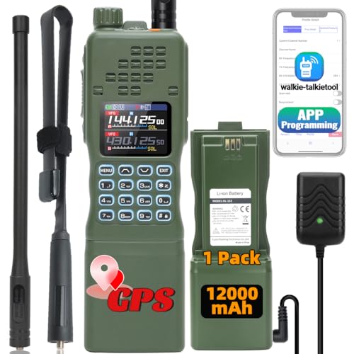 BAOFENG Radio AR-152 PRO Ham Radio Handheld 10W Rechargeable Walkie Talkies Long Range Two Way Radio NOAA Weather Radio GPS APP Programming Copy Frequency USB Charging Battery Survival Tactical Gear