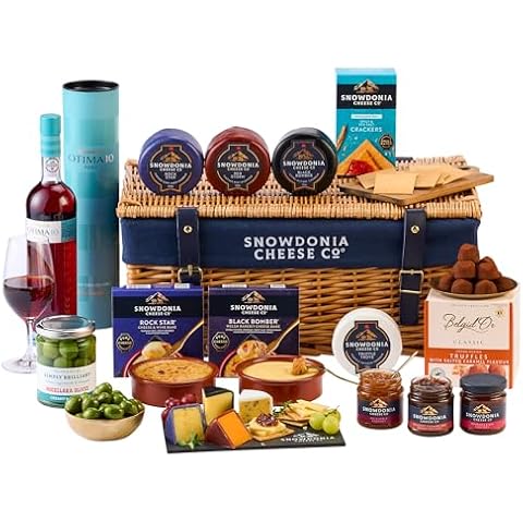 Snowdonia Cheese Company Cheese & Port Wicker Hamper Cover