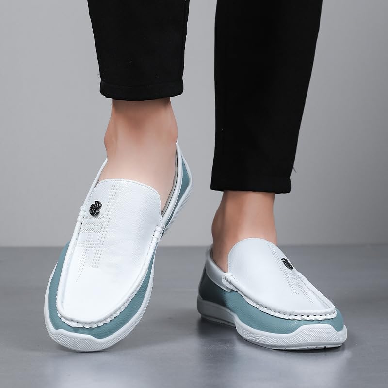 Men's Trendy Color Block Slip on Loafer Shoes - Comfortable Breathable Dress Shoes Men4