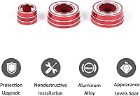 Vista 7 de Cubierta de palanca de ajuste de limpiaparabrisas de automóvil de aleación de aluminio, decoración interior para Chevrolet Corvette C7 2014-2019 Rojo