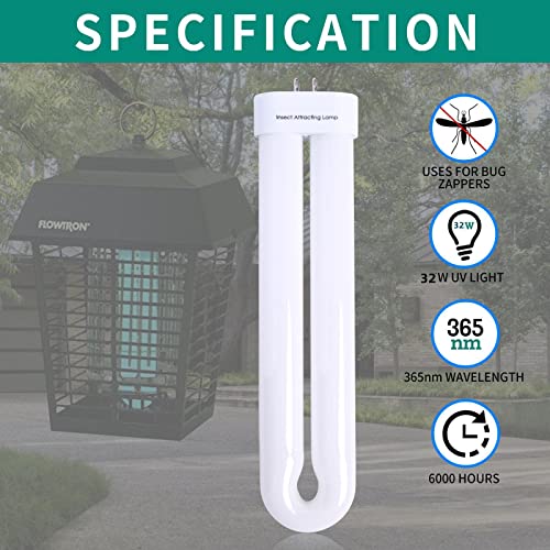 2 Pack Flowtron Bf 190 Replacement Bulb Bk-40D Light Bulb Ful32T8/Bl 365Nm Black Light 32 Watts Uva Black Light #TOP2