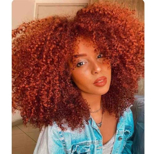 Parrucca Afro Riccia Africana Femminile Nera Europea E Americana In Fibra Chimica, Copricapo Completo