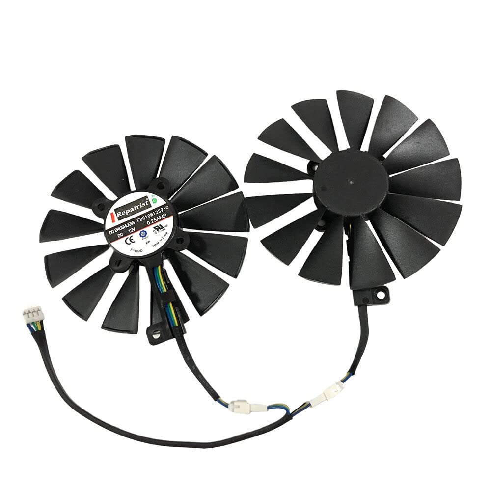 1 Set FDC10M12S9-C Graphics Card Cooler Fan for ASUS Cerberus GTX1070TI A8G GDDR5 Graphics Card Cooling As Replacement