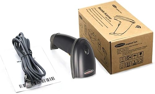 Miniatura 7 de Escáneres de código de barras con cable 1D para computadoras, cable USB UNIDEEPLY de código de barras láser de mano, etiqueta de escaneo manual UPC