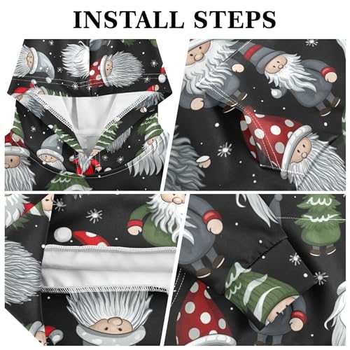 Kids Hoodies Sweaters Christmas Xmas Gnome Dwarfs Hooded Sweatshirts with Big Pockets for Boys Girls B04004513