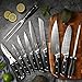 Damascus Kitchen Knife, 18 pcs Japanese Professional Kitchen Sharp Knife Set Damascus Knife Block Wood Set of Damascus Knives,Japanese Knife Set 67 Layers VG10 Damascus Steel (Black)