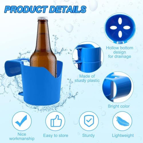 Pool Getränkehalter, 4 Stück Poolrand Getränkehalter aus Kunststoff, Multifunktionaler Poolside Cup Holder,Poolside Dosenhalter, Pool Becherhalter zum Abstellen von Getränken und Gegenständen – Bild 4