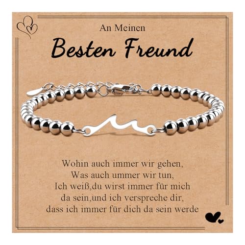 SUNSH Bester Freund Armband,Freund Geschenk,Welle Armband,Freundschaftsarmband Für Große Entfernungen,Freundschaft Schwestern Geschenke,Für Beste Freundin, Bff, Schwester, Frau Geschenke
