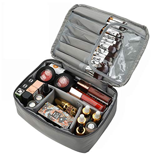 Travel Makeup bag Waterproof Cosmetic Bag Case Makeup Brush Bag with Compartment