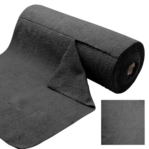Piuluvor Mikrofaser Reinigungstücher Rolle 50 Stück Abreißbare Putztücher 30 × 30 cm Mikrofasertücher Rolle Wiederverwendbare Fusselfreie Putztuchrolle für Auto Küche Haus (Schwarz)