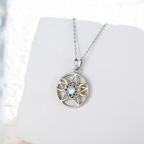 Vista 5 de CUOKA MIRACLE Sun Necklace 925 Sterling Silver Sun Moon Pendant Crescent Moon Necklaces Jewenry Pendant Celestial Jewelry Gifts for Women Mother's