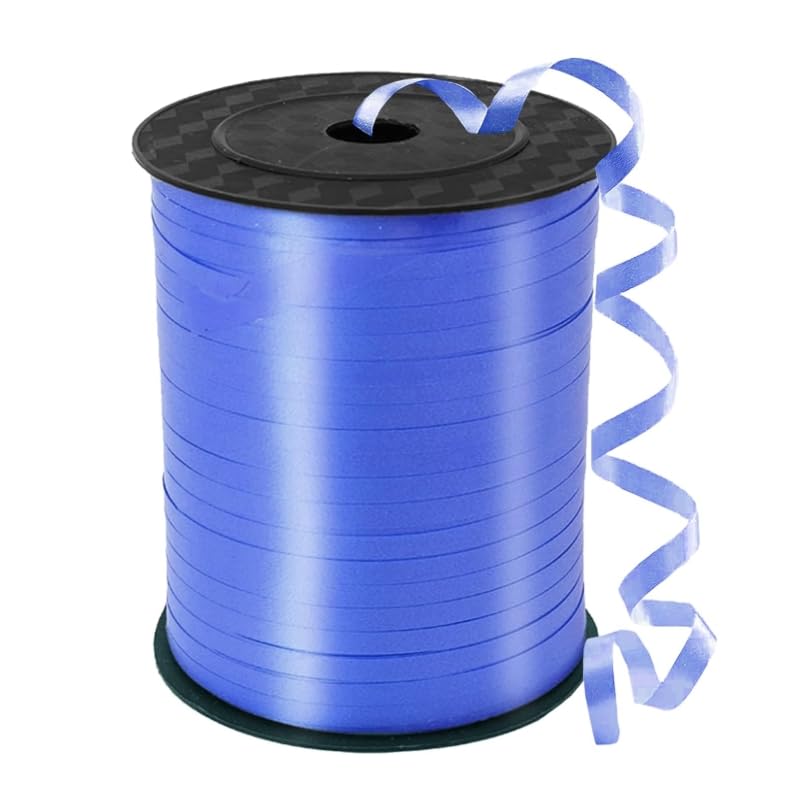 CHJENYI 450 Meter/500 Yard Schleifenband, Balloon Ribbon Curling Band-Ballon Schnur,Geschenkband,Weihnachten Neujahr Partydeko,Basteln, Hochzeitsdeko,Geschenkverpackung (Blau)