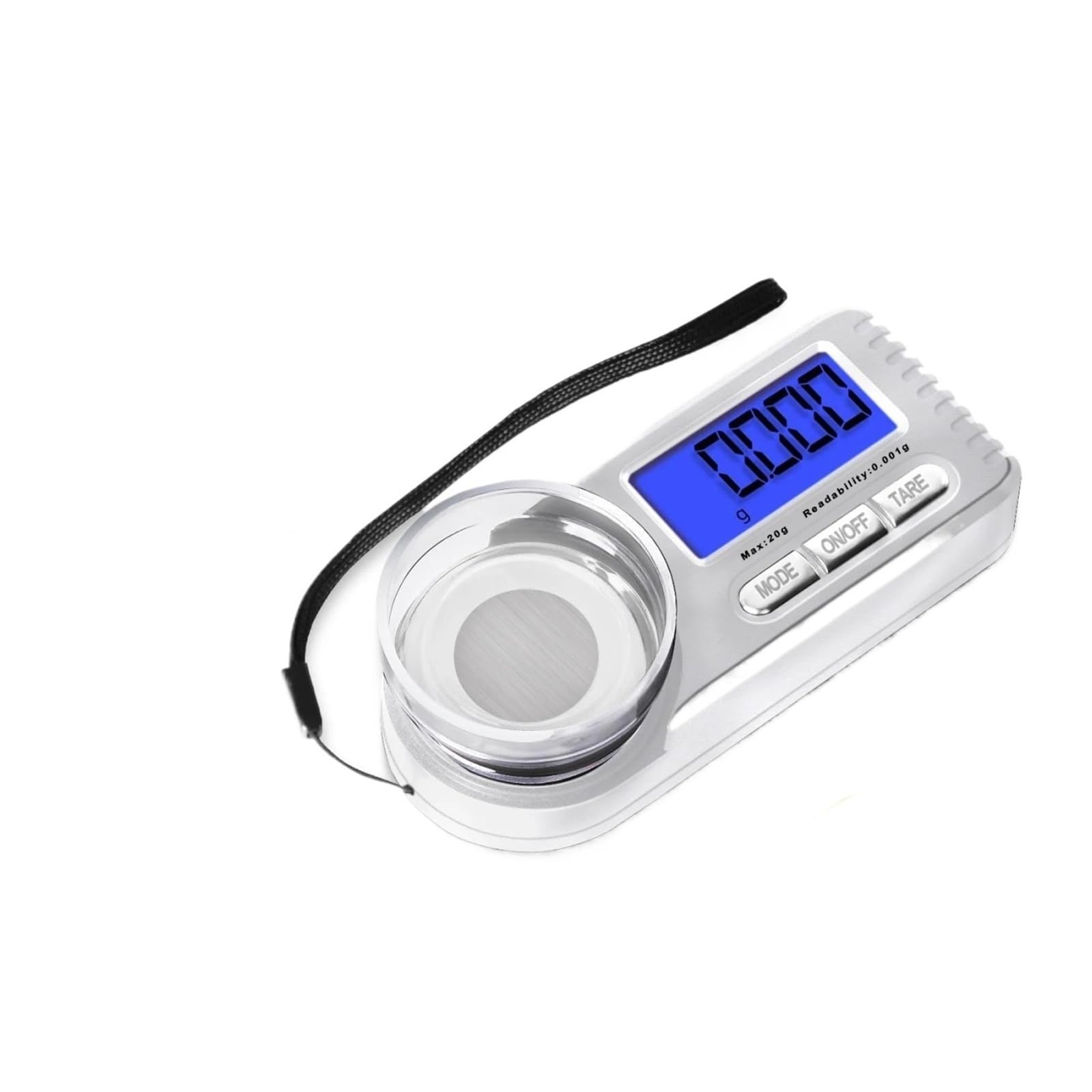 Cyfrowa waga miligramowa, 20 g/0,001 g, miniaturowa, wysoce precyzyjna przenośna z wyświetlaczem LCD