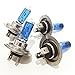 Mega Racer 4 x 2 Pair H7 Headlight Bulb H7 Halogen Headlight Bulb 12V 100W 5000K Super Ultra White 2 x High Beam Headlight Bulb 2 x Low Beam Headlight Bulb Xenon H7 Car Headlight Bulbs H7 Head Light B