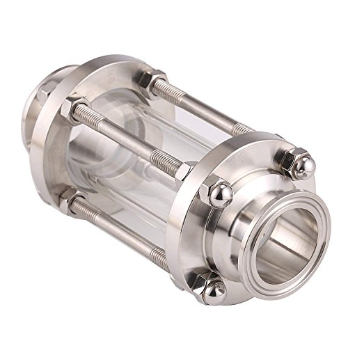 3" Sanitary Sight Glass Stainless Steel 304 BokyWox in-Line Sight Glass with Clamp End, Flow Sanitary Straight Sight Glass Tri-clamp