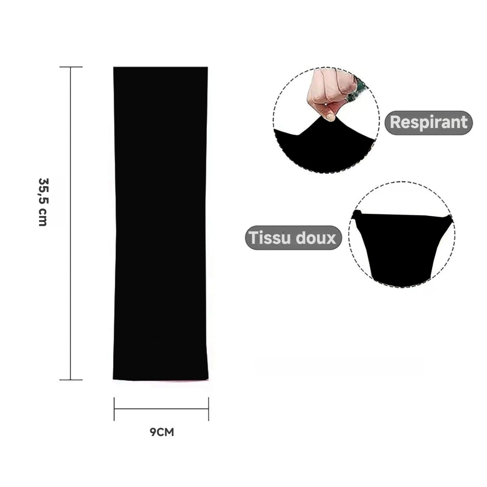Manchette Bras Homme, Manchons De Bras Pour Le Sport, Manchons De Bras Respirants Et éLastiques Pour La Protection Contre Le Soleil-4