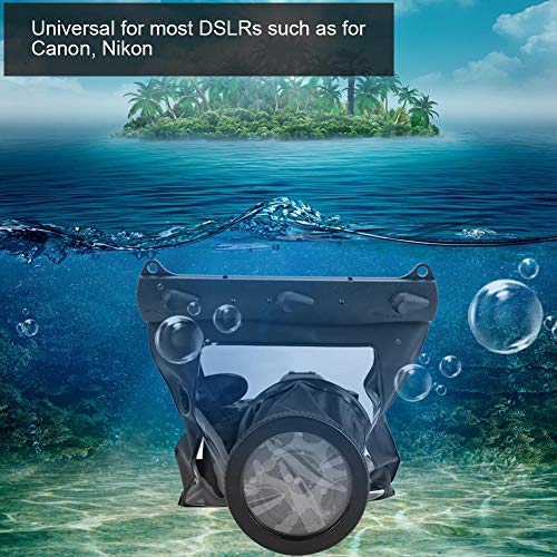 Custodia Protettiva Impermeabile da 20 M per Fotocamere DSLR, Custodia Subacquea Protettiva per Fotocamera Sportiva All'aperto, per Nuoto, Surf, Snorkeling (Nero)