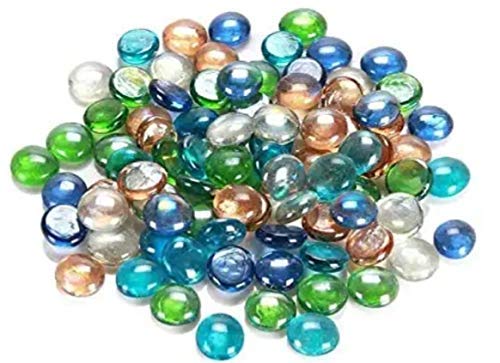 Parakh Flat Round Multicolour Marbles Aquarium Pebbles for Vase Fillers, Glass Gems Stone, Table Scatter, Landscaping, Aquarium Fish Tank, Party Decoration, Crystal Rocks 300gm (B09FZHJGVK) Amazon Price History, Amazon Price Tracker