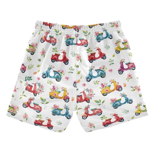 Boys Swim Trunks Quick Dry UPF 50+ Beach Board Shorts Kids Bathing Suits Swimsuit 2T Flower Electric Bike2