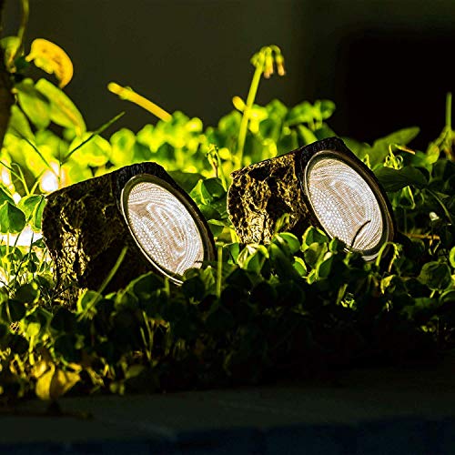 EiGreen Solar Garden Rock Lights Outdoor, 2 Pack 10 LED Waterproof Solar Powered Rock Light，Yard Landscaping Spotlights, for Indoor and Outdoor Decoration thumbnail 9