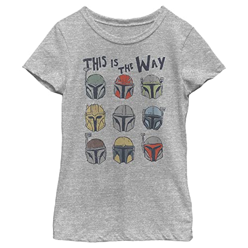 T-shirt Star Wars Mandalorian fille gris sport en taille XL