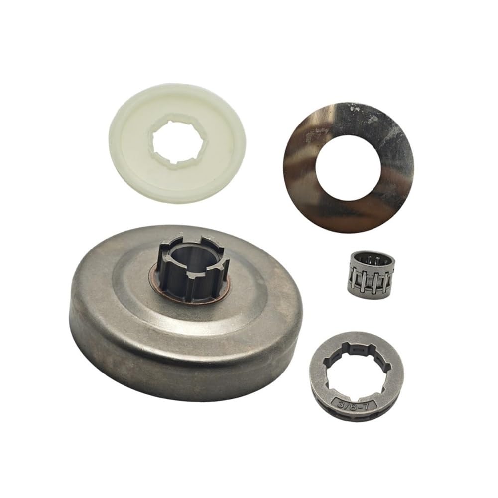 3/8"-7T Clutch Drum Rim Sprocket Washer Dust Cover Fit for 268 272 61 66 266 Chainsaw Needle Bearing