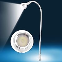 Vista 10 de Luz de computadora de cuello de cisne, lámpara de escritorio portátil USB LED de cuello flexible de 1 W, lámparas con puerto de carga USB para 04