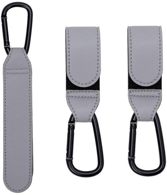 Generic 2 Pack Portable PU Leather-Style Hooks Backpack Hook Utility Hooks, Can Bear 60KG Each - Black