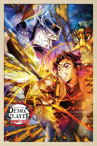 Trends International Demon Slayer: Infinity Castle (2025) - Shinobu Doma Key Art Wall Poster, 34L x 22.4W, Blonde Framed Version