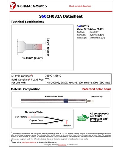 Image of Thermaltronics S60CH032A Chisel 30deg 3.20mm (0.13in)