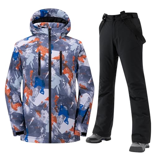 Ensemble de ski YAOJIWANG 2 pièces avec veste de ski et pantalon