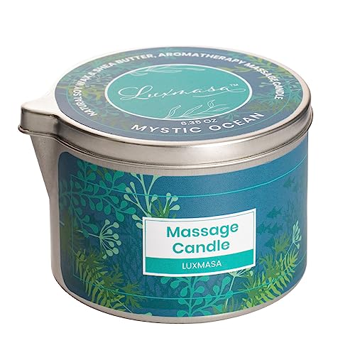 LUXMASA Soy Wax Scented Massage Oil Candles for Couples -