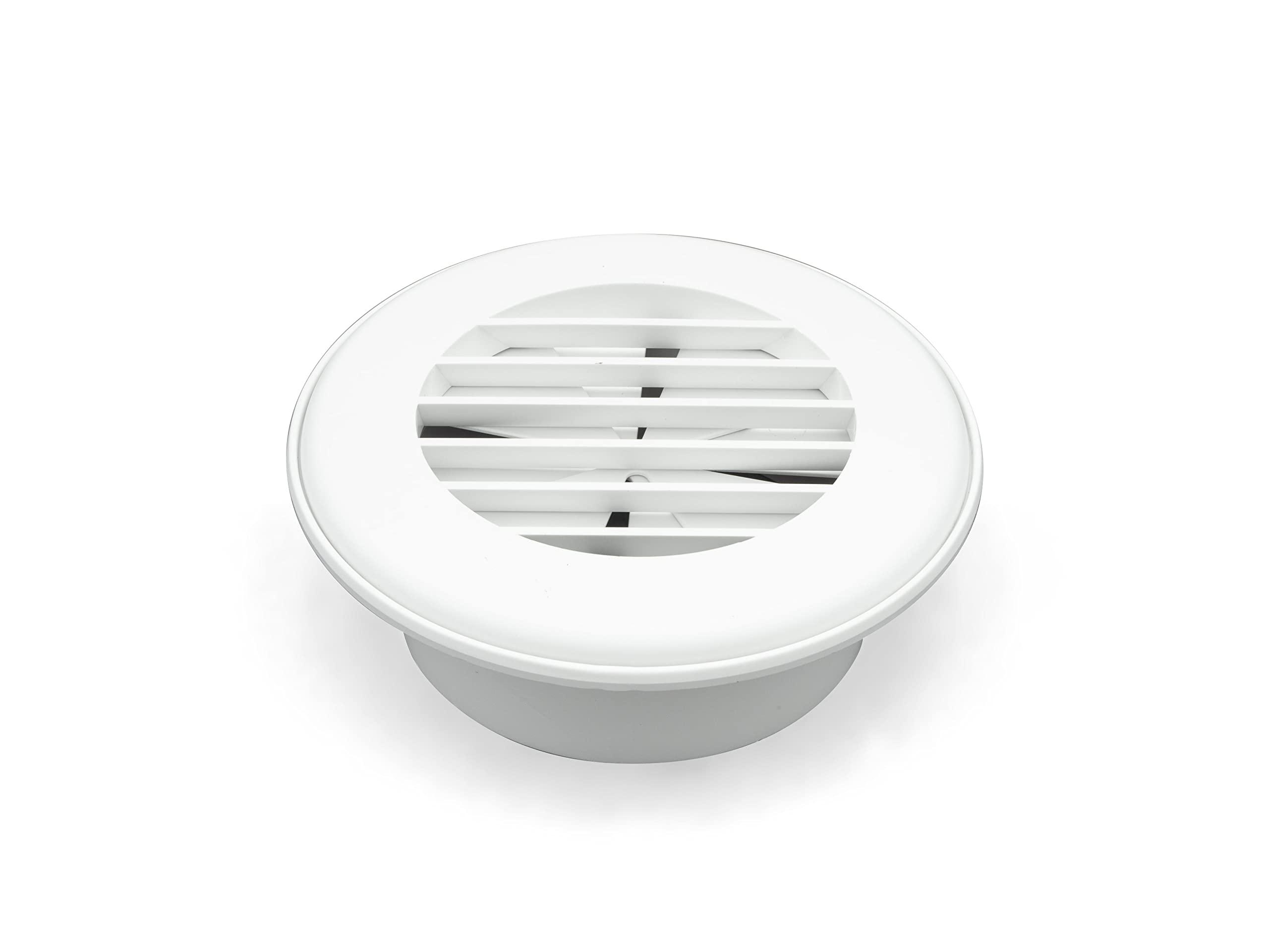 Thetford Thermovent 4 inch Ducted Heat Vent with Damper Polar White PN 94267