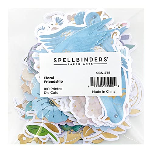 Spellbinders Printed Die Cuts from The Floral Friendship Collection, Multicolor, ONE