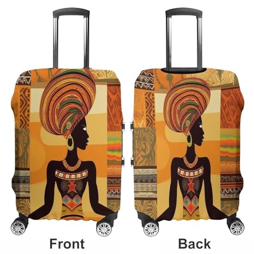Travel Luggage Cover African Woman Elasticity Washable Baggage Covers Suitcase Protector Fits 18-32 Inch Luggage3