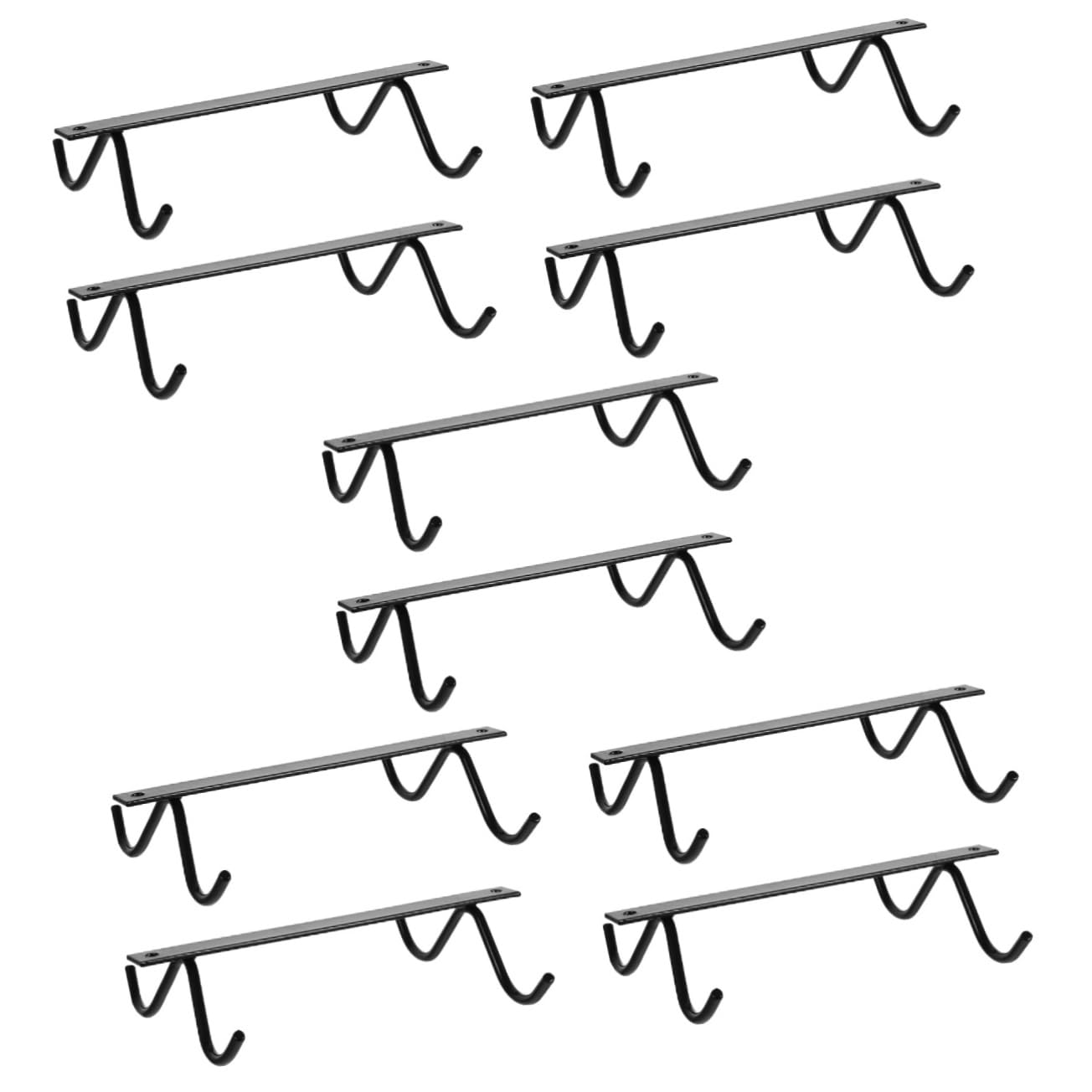 ABOOFAN 5 Set Allacciare Staffa Per Tazze Sotto L'armadio Supporto Per Scola Tazze Accessorio Da Cucina Portabicchieri Per Uso Domestico Porta Tazze Black Ferro Da Stiro 2 Pezzi * 5