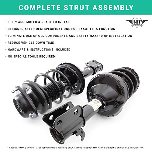 Image of UNITY AUTOMOTIVE 11098 Front Right Complete Strut Assembly 2009-2015 Audi A4