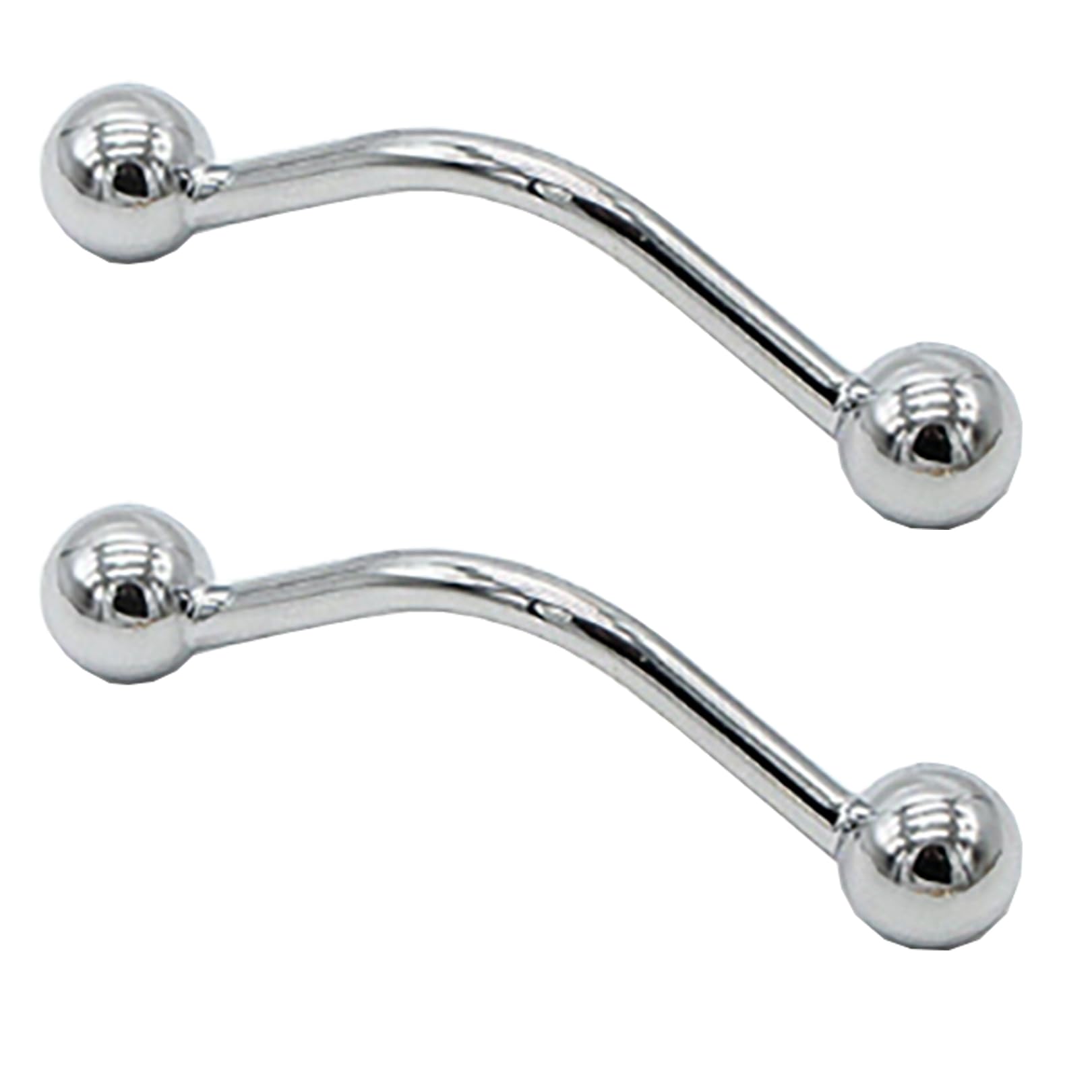 Zcru004 Bright Silver Zinc Alloy Cupboard Handles Furniture Handle Kitchen Cabinet Handle Finger Edge Pull Drawerhandles 2 Pieces (Hole Distance 192Mm)