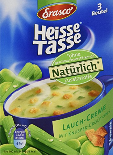 Heisse Tasse Lauch-Creme mit Croûtons Faltschachtel á 3 Beutel á 0,15 l, 12er Pack (12 x 450 ml) Cover