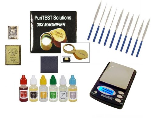 Diamond and Gold Silver Platinum Test Kit- Jewelry Testing Supplies with Box of Acids, Electronic Scale and Much More
